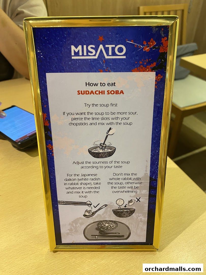 Menu page for Misato