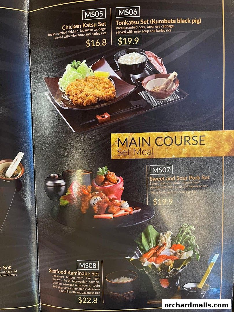 Menu page for Misato