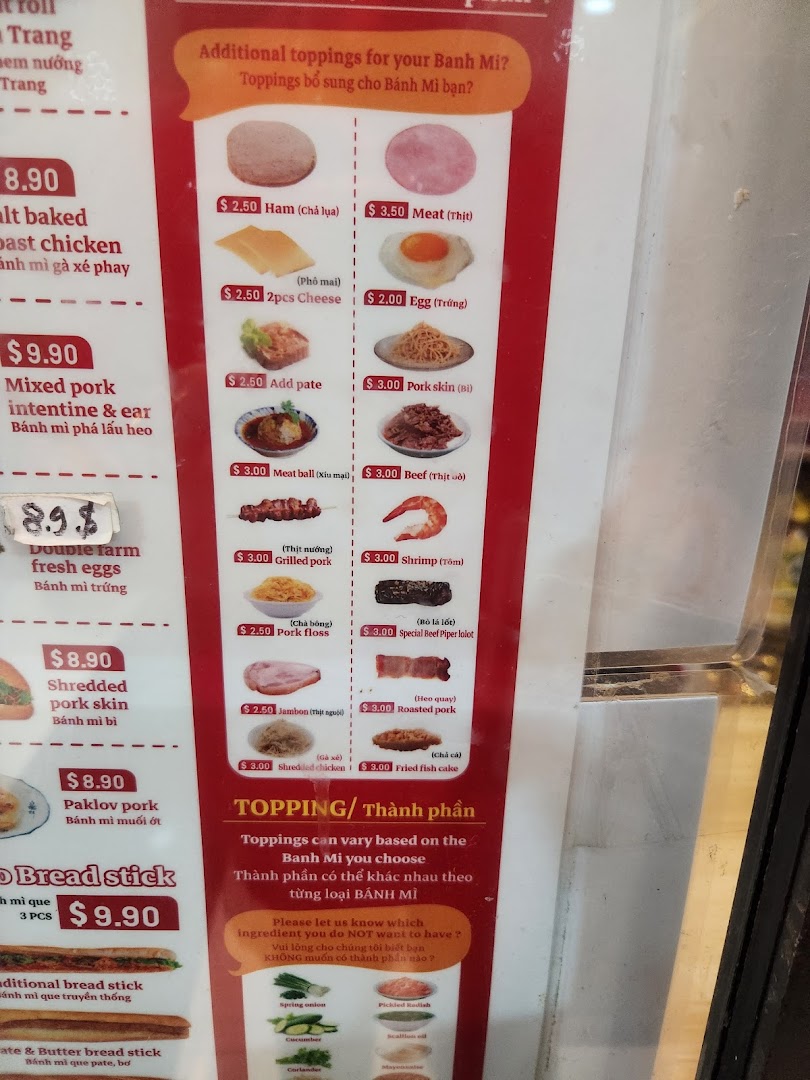 Menu page for Miss Saigon Singapore - Orchard Plaza