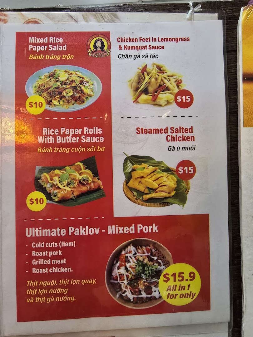 Menu page for Miss Saigon Singapore - Orchard Plaza