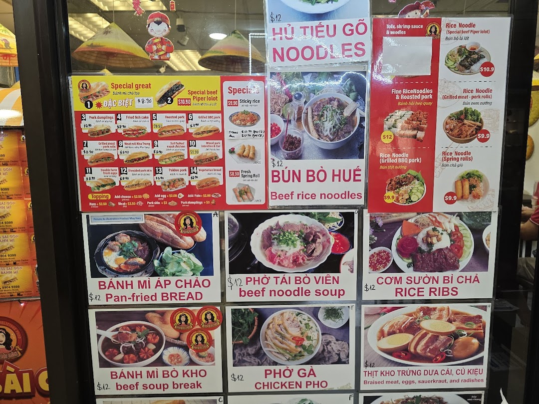 Menu page for Miss Saigon Singapore - Orchard Plaza