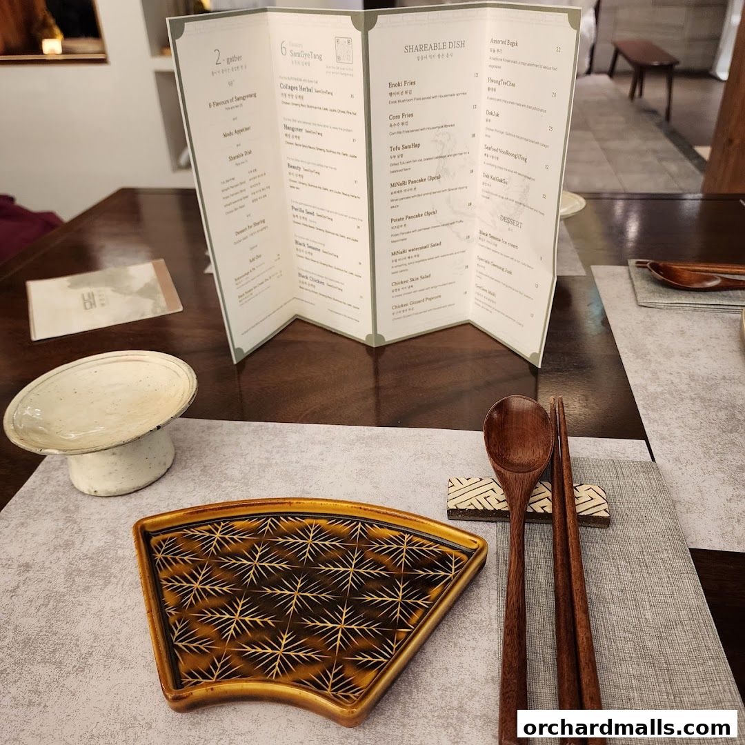 Menu page for MODU Samgyetang Specialty Korean Restaurant  Orchard