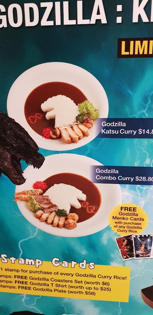 Menu page for Monster Curry - ION Orchard