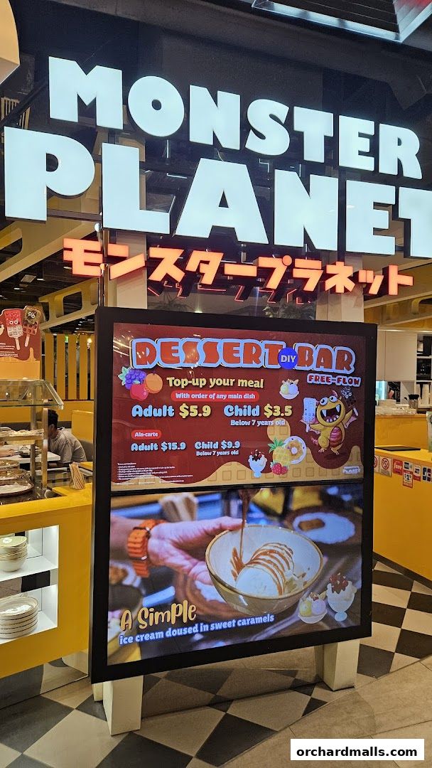 Menu page for Monster Planet - The Centrepoint