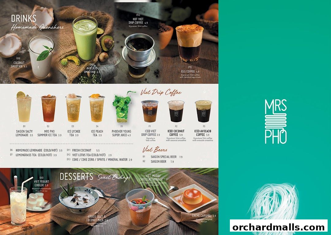 Menu page for Mrs Pho Kitchen - 313somerset