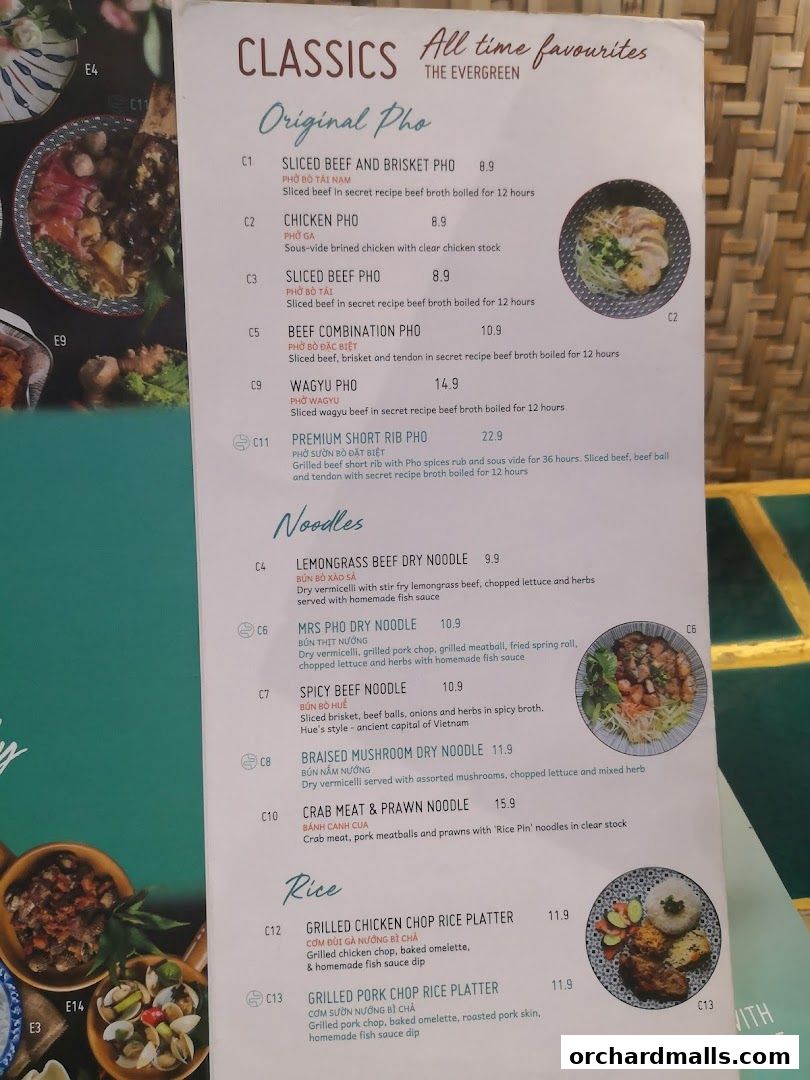 Menu page for Mrs Pho Kitchen - 313somerset