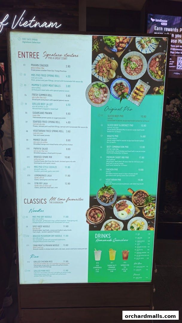 Menu page for Mrs Pho Kitchen - 313somerset