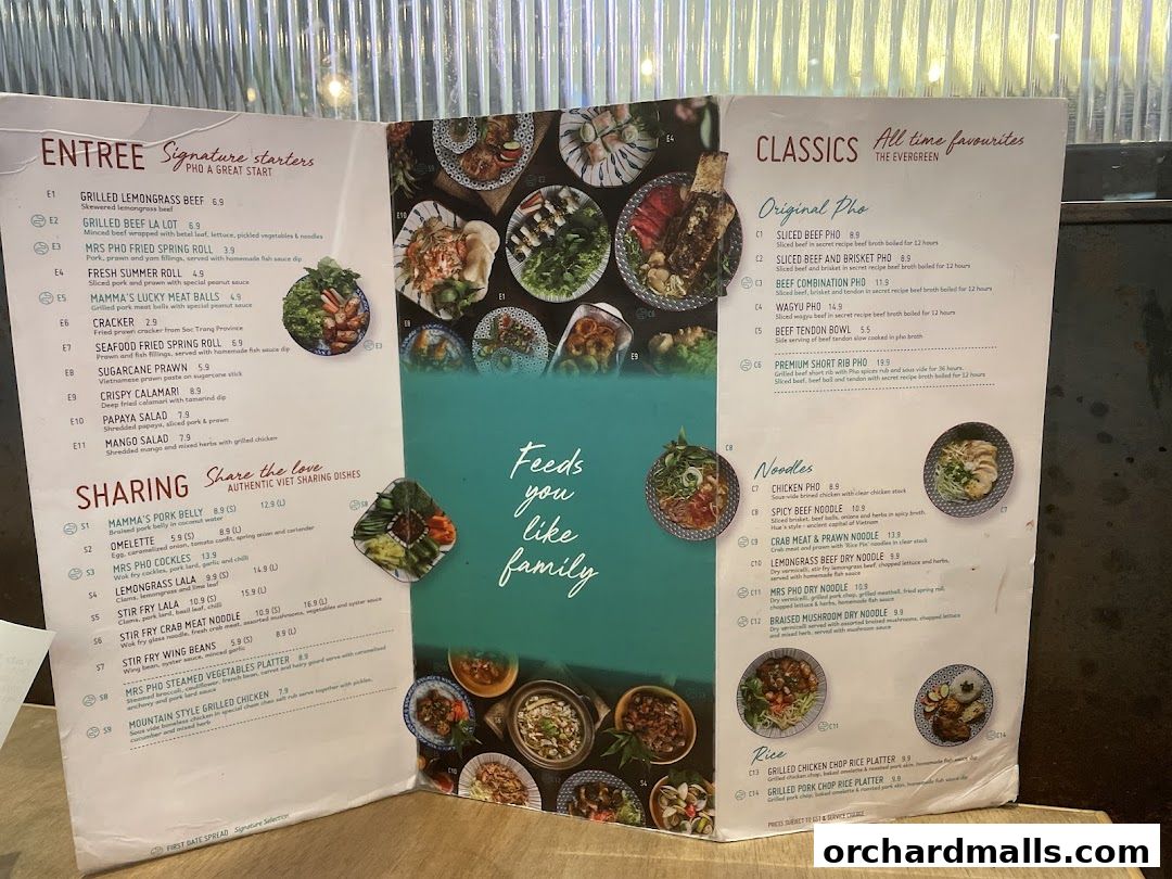 Menu page for Mrs Pho Kitchen - 313somerset