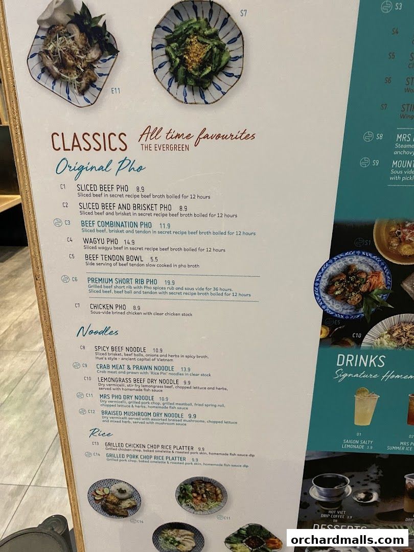 Menu page for Mrs Pho Kitchen - 313somerset