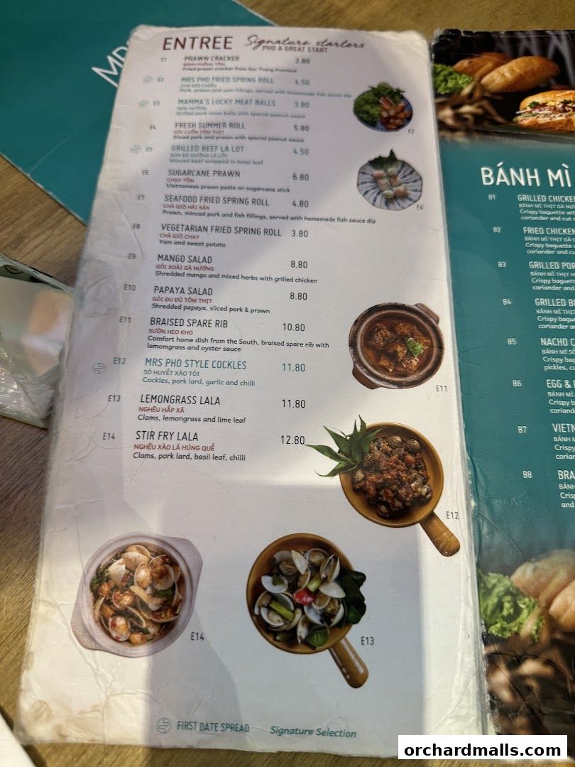 Menu page for Mrs Pho Kitchen - 313somerset