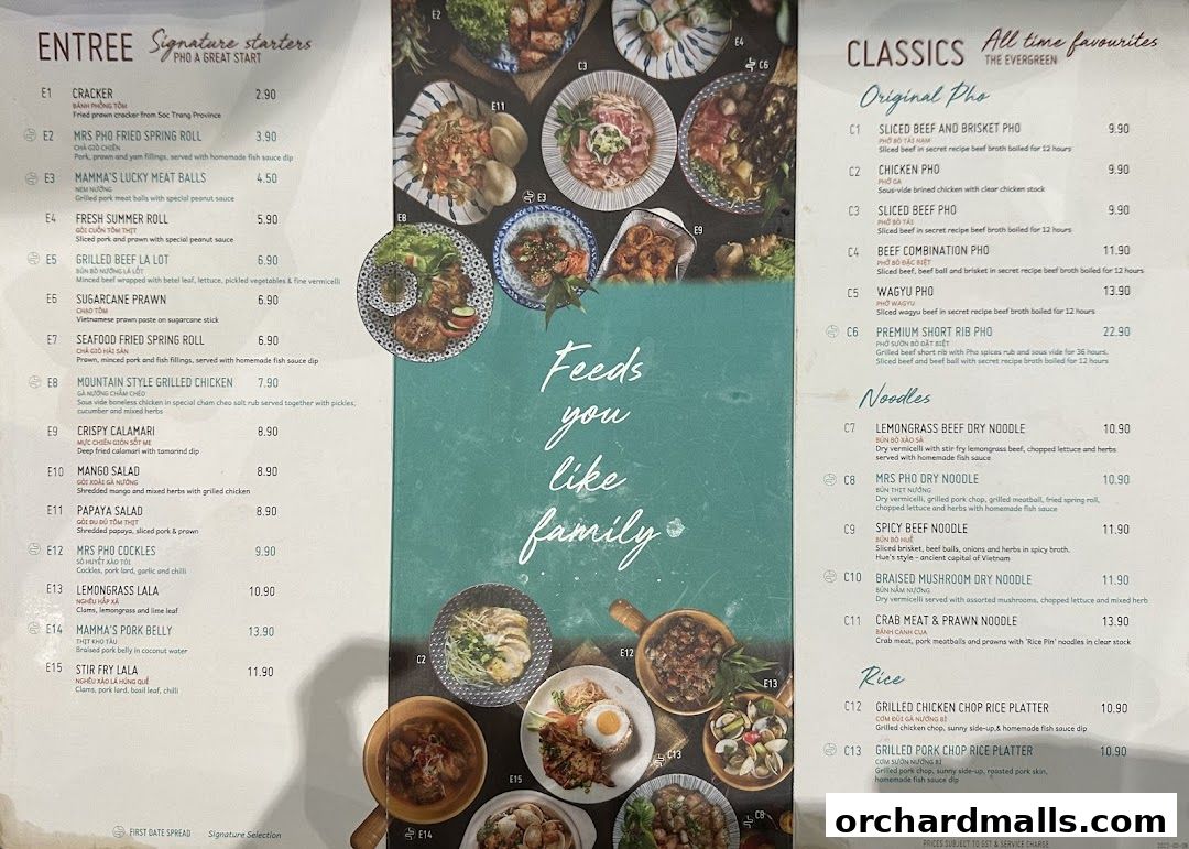 Menu page for Mrs Pho Kitchen - 313somerset