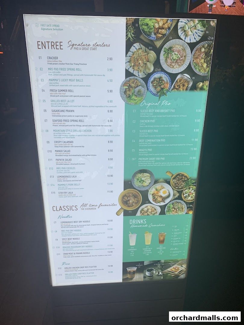 Menu page for Mrs Pho Kitchen - 313somerset