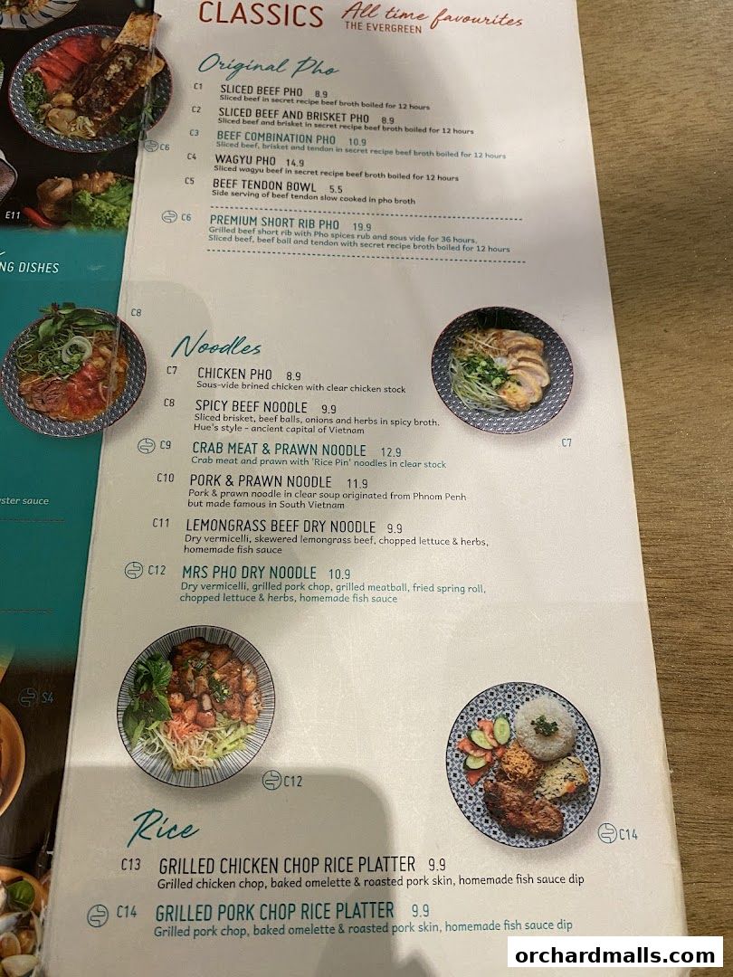 Menu page for Mrs Pho Kitchen - 313somerset