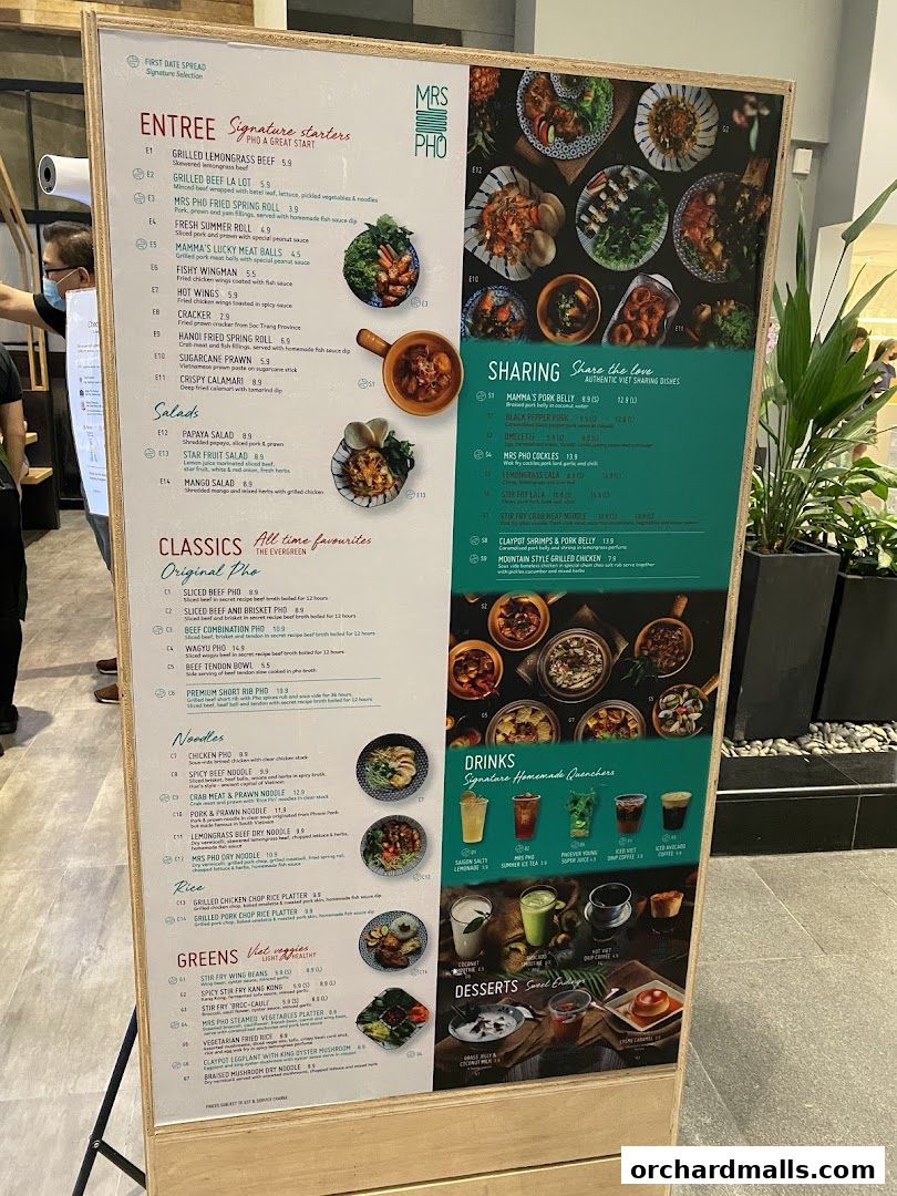 Menu page for Mrs Pho Kitchen - 313somerset