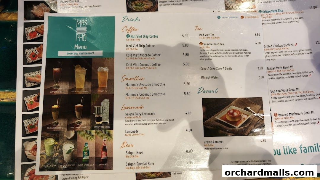 Menu page for Mrs Pho Kitchen - 313somerset