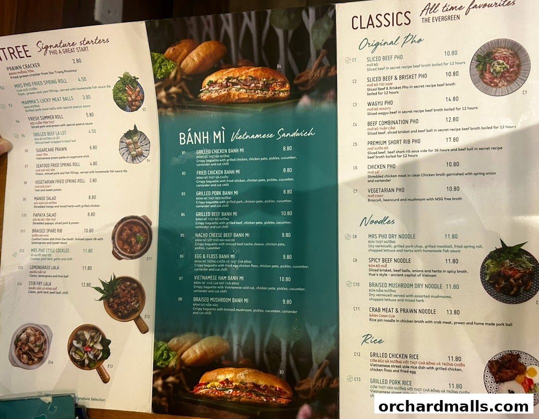 Menu page for Mrs Pho Kitchen - 313somerset