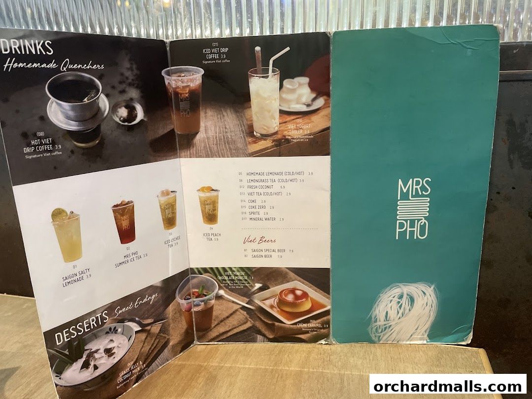 Menu page for Mrs Pho Kitchen - 313somerset