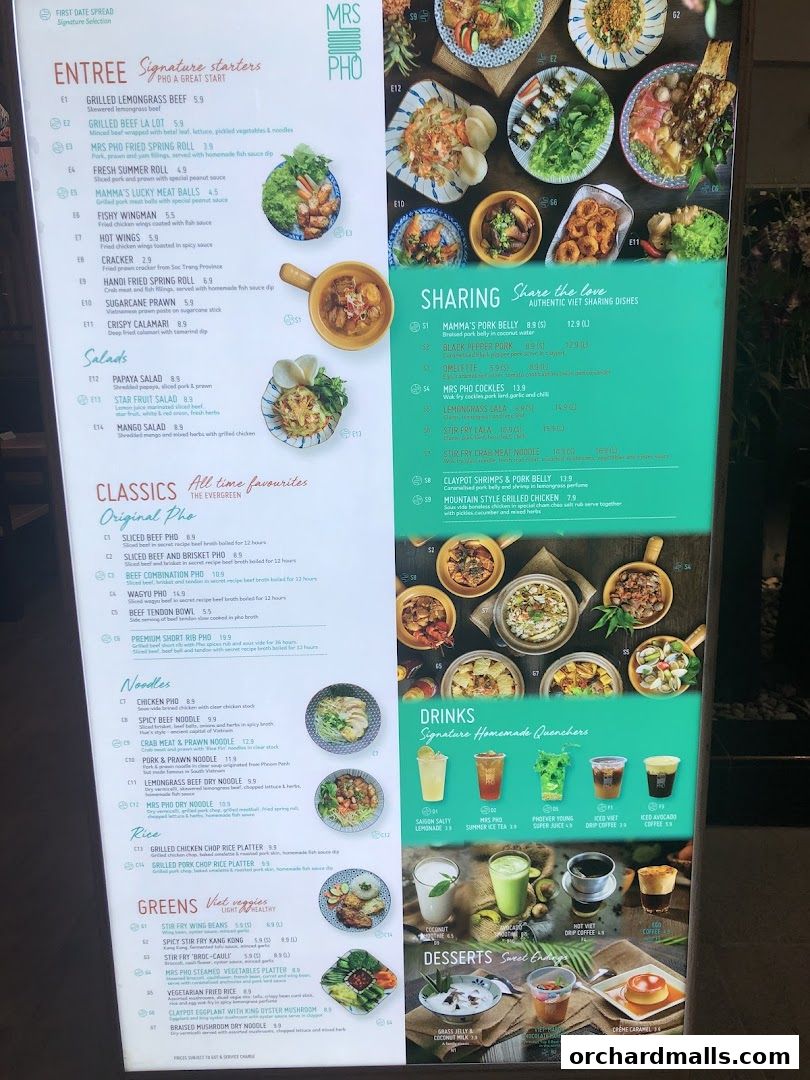 Menu page for Mrs Pho Kitchen - 313somerset