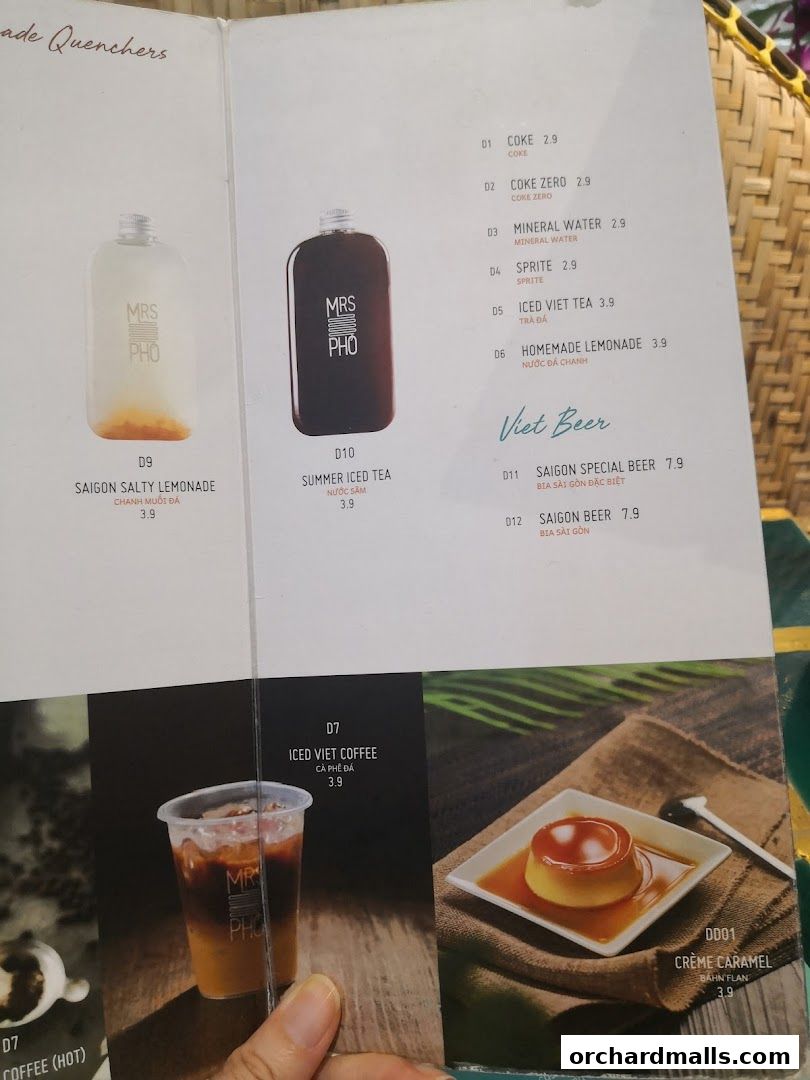 Menu page for Mrs Pho Kitchen - 313somerset