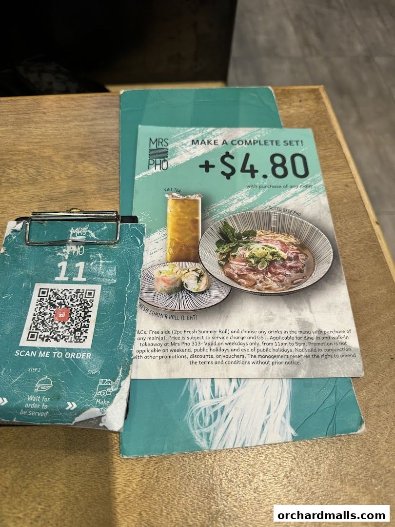 Menu page for Mrs Pho Kitchen - 313somerset