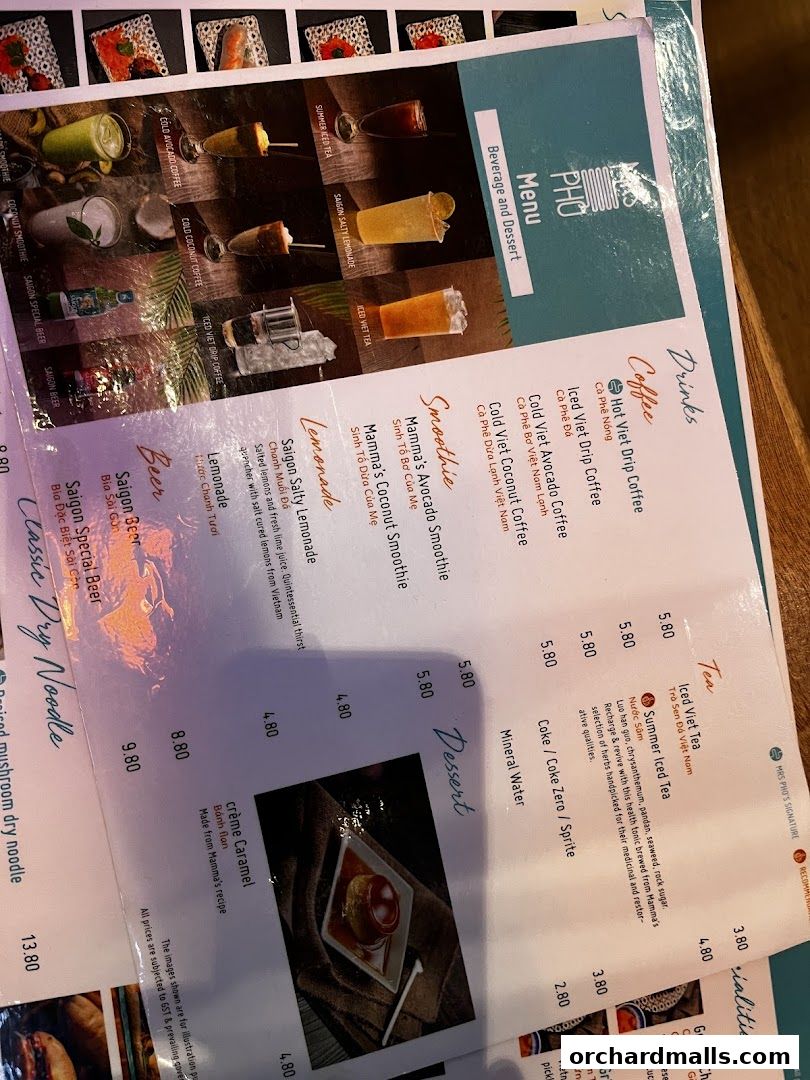 Menu page for Mrs Pho Kitchen - 313somerset