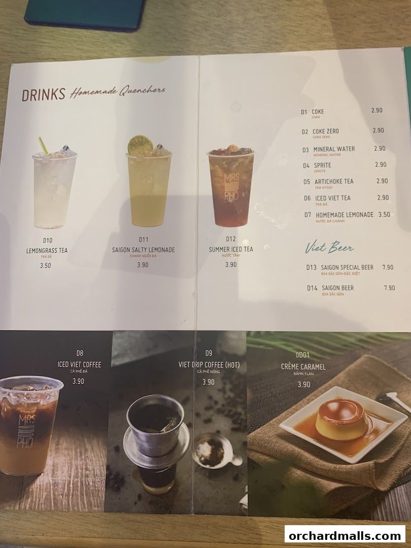 Menu page for Mrs Pho Kitchen - 313somerset