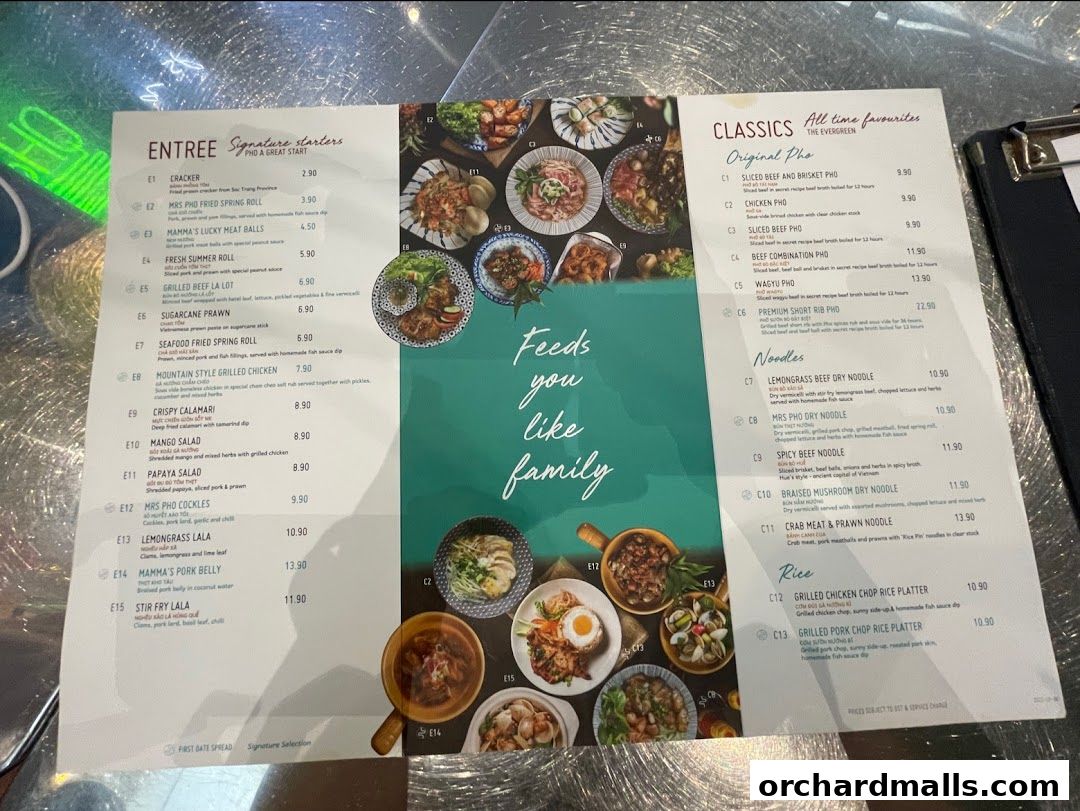 Menu page for Mrs Pho Kitchen - 313somerset