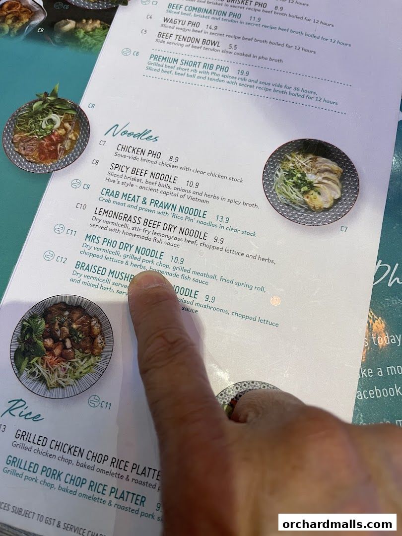 Menu page for Mrs Pho Kitchen - 313somerset