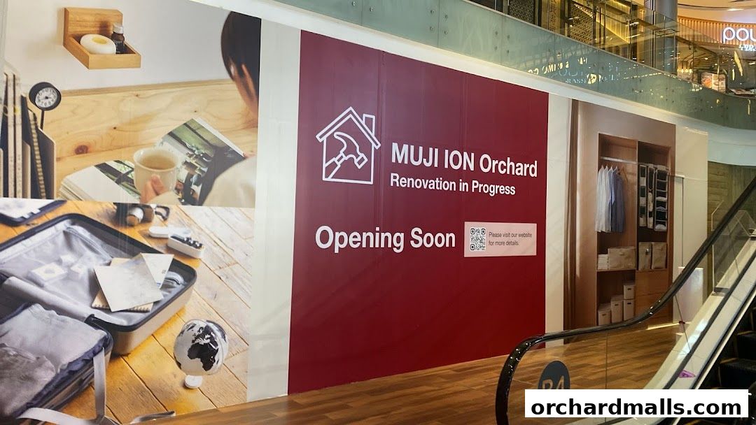 MUJI ION Orchard is undergoing renovation and will be opening soon.