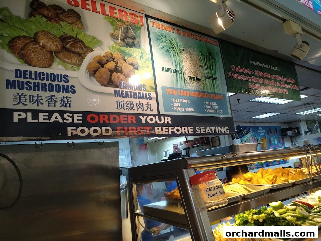 Menu page for My Favourite Cafe Yong Tau Foo