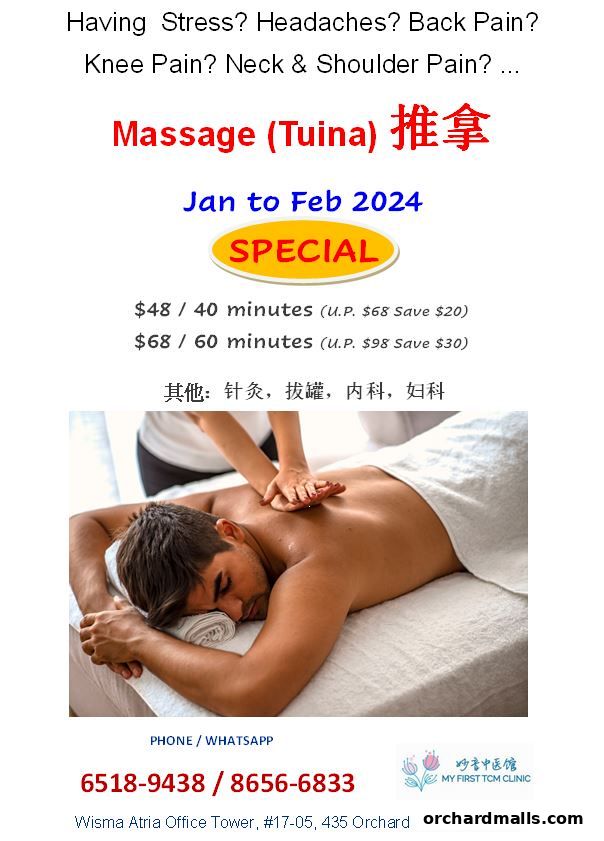 Menu page for My First TCM Clinic 妙音中医馆