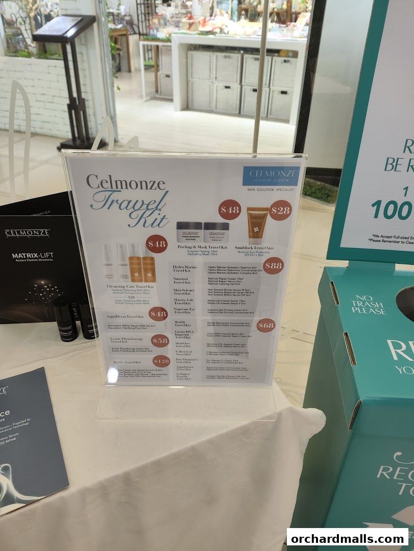 Menu page for MyLashCelmonze The Signature Orchard