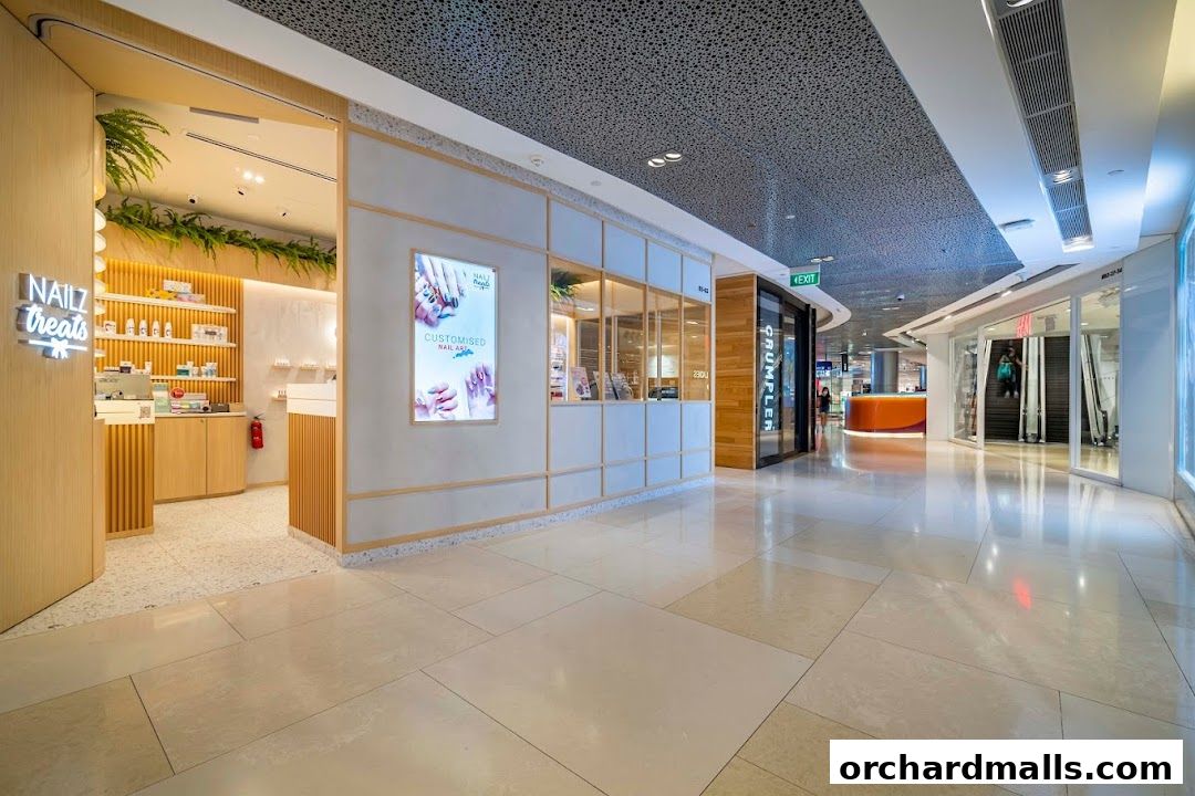 The exterior of Nailz Treats, a modern nail salon with a bright and inviting interior.
