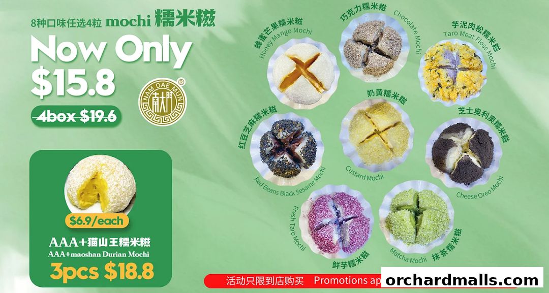 Menu page for Nam Dae Mun Singapore 南大门米糕