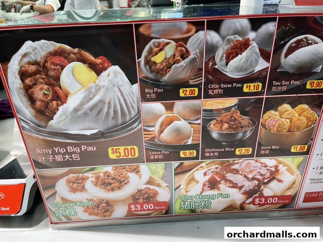 Menu page for Nam Kee Pau