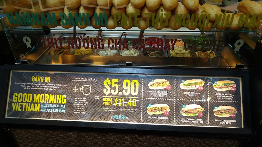 Menu page for NamNam Wheelock Place