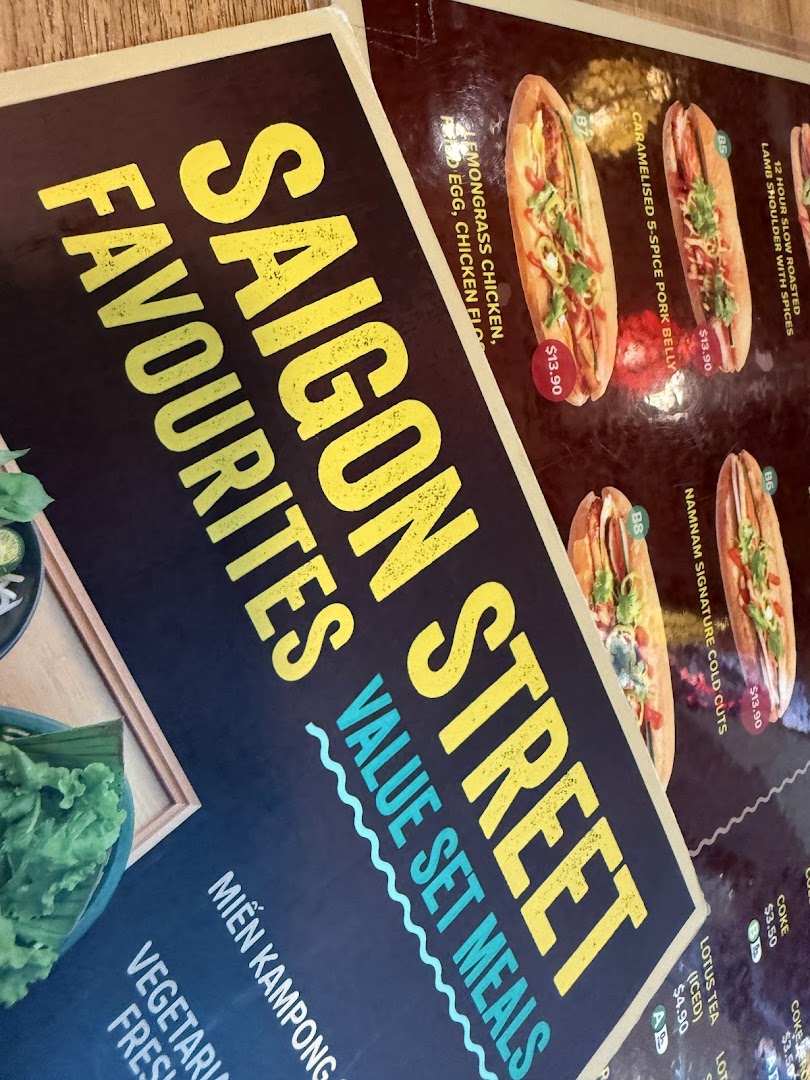 Menu page for NamNam Wheelock Place