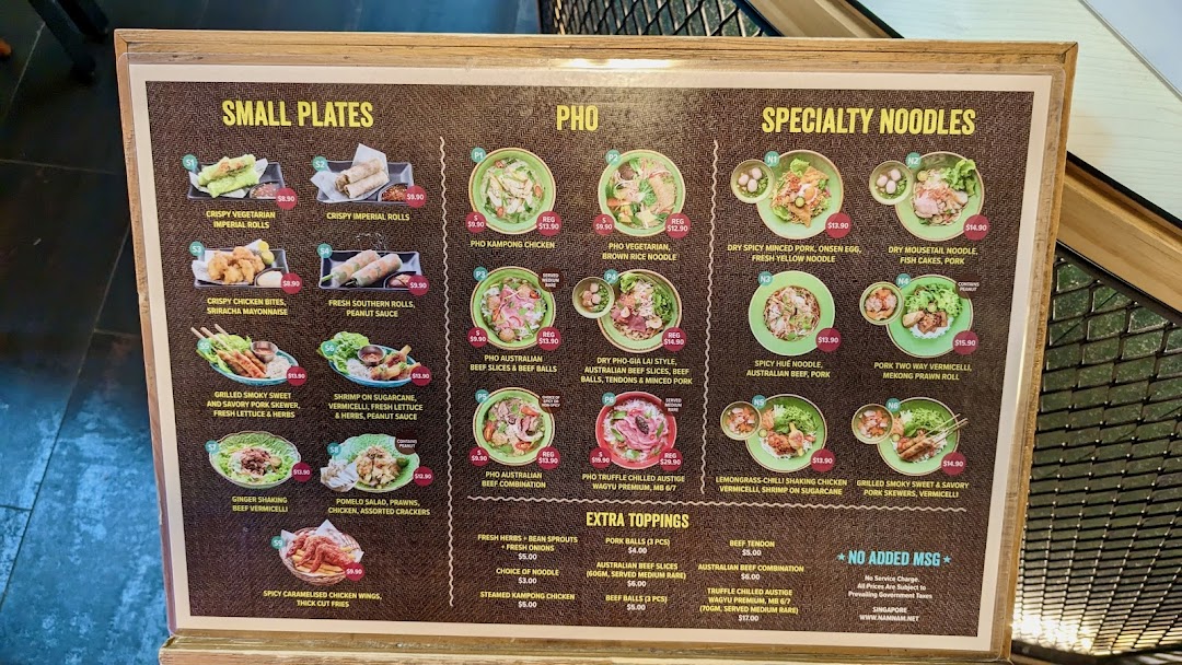 Menu page for NamNam Wheelock Place