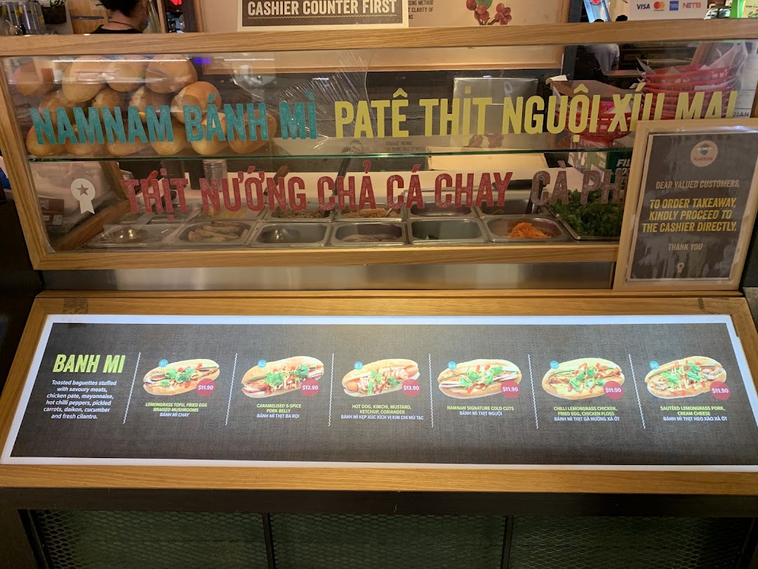 Menu page for NamNam Wheelock Place