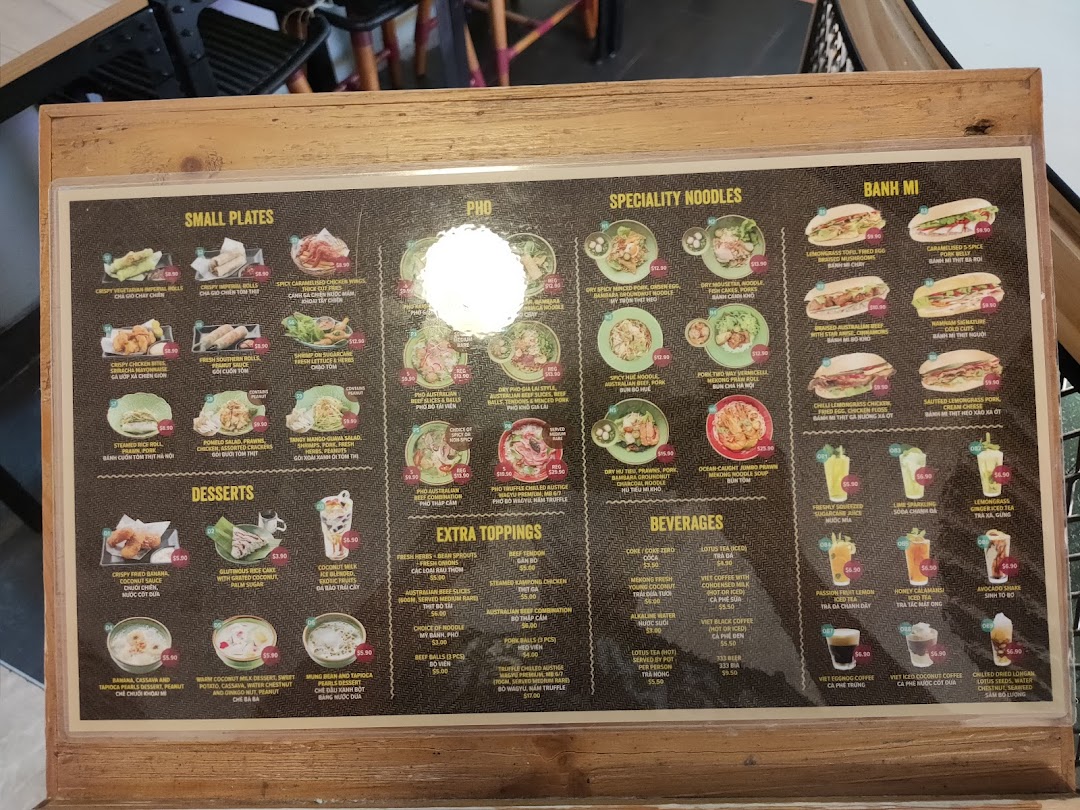 Menu page for NamNam Wheelock Place