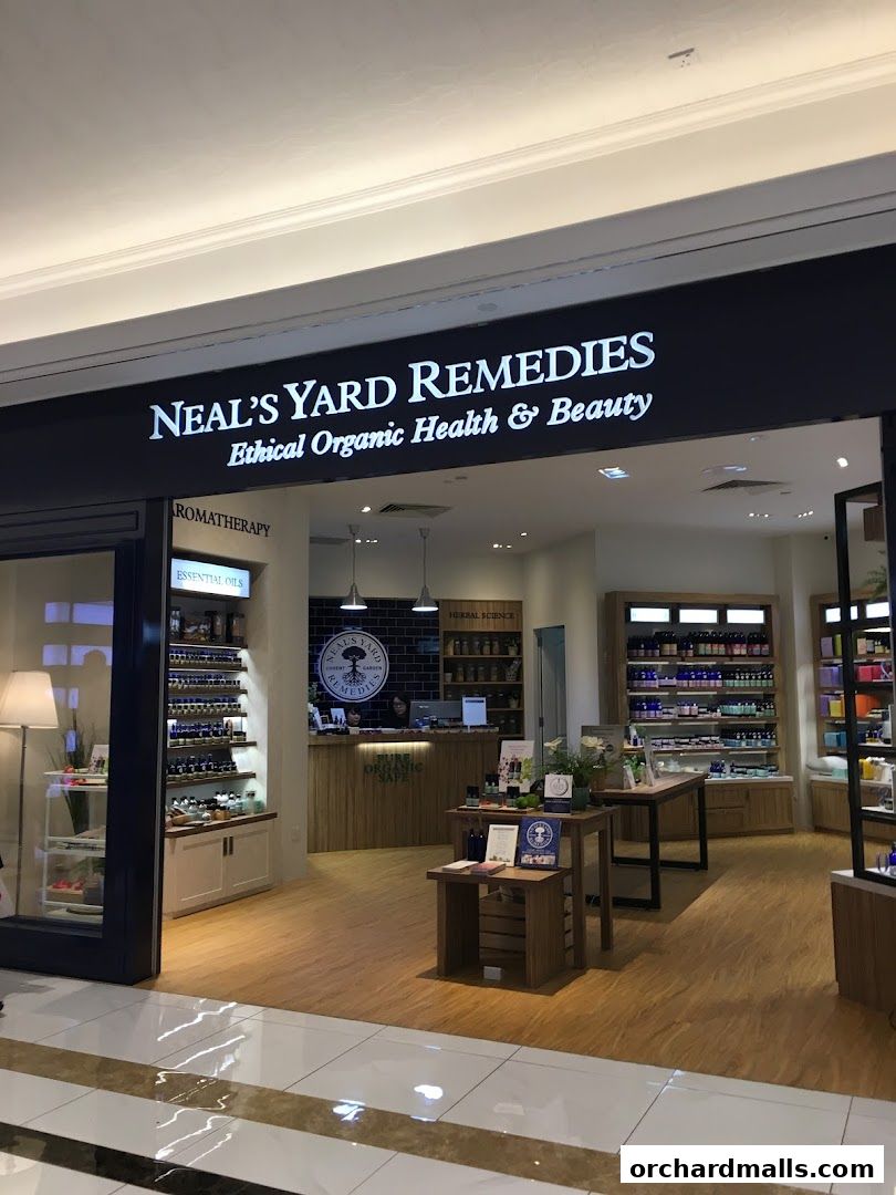The entrance of Neal's Yard Remedies, an ethical organic health and beauty shop.