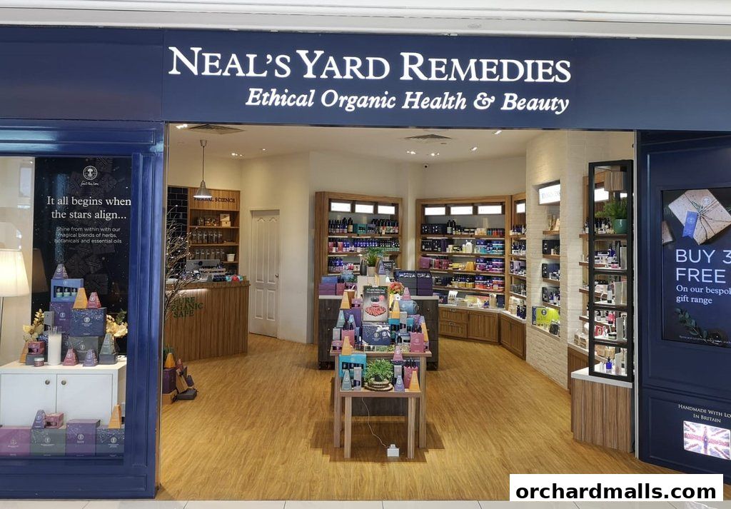 The exterior of Neal's Yard Remedies, an ethical organic health and beauty shop.