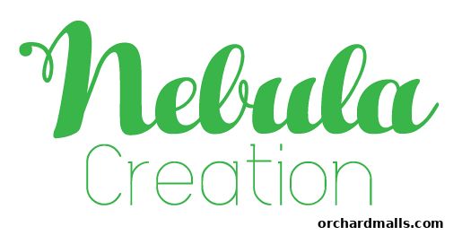 The shop name 'Nebula Creation' is displayed in green, stylized text.