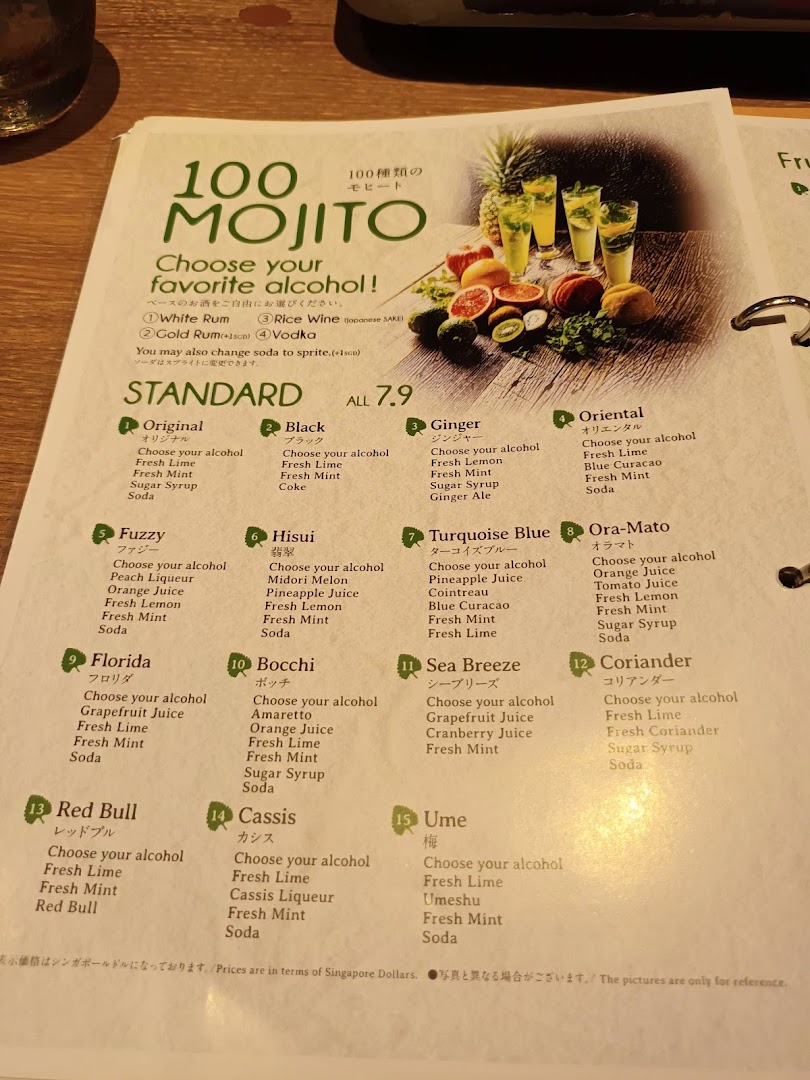 Menu page for Niku Kappo