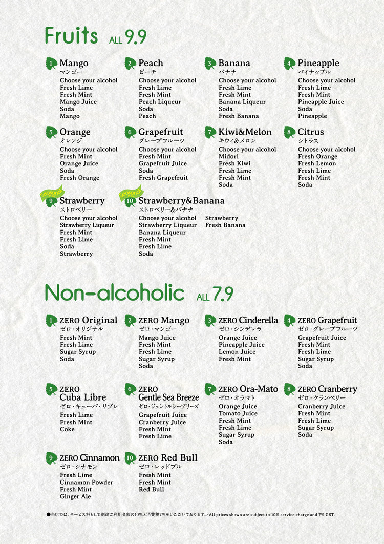 Menu page for Niku Kappo