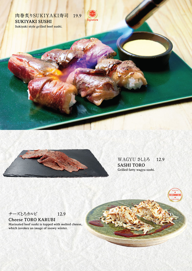 Menu page for Niku Kappo