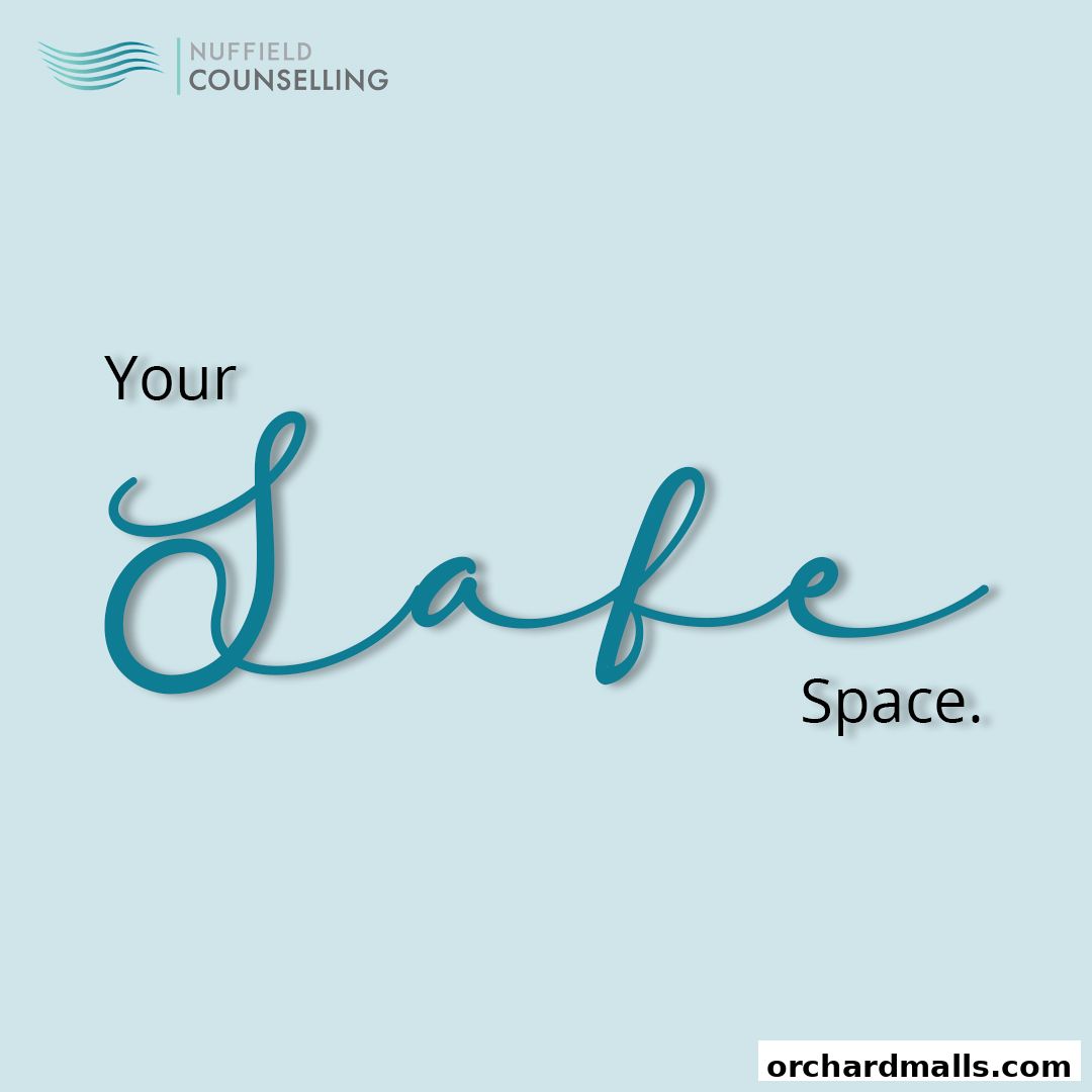 Nuffield Counselling logo with the text 'Your Safe Space'.