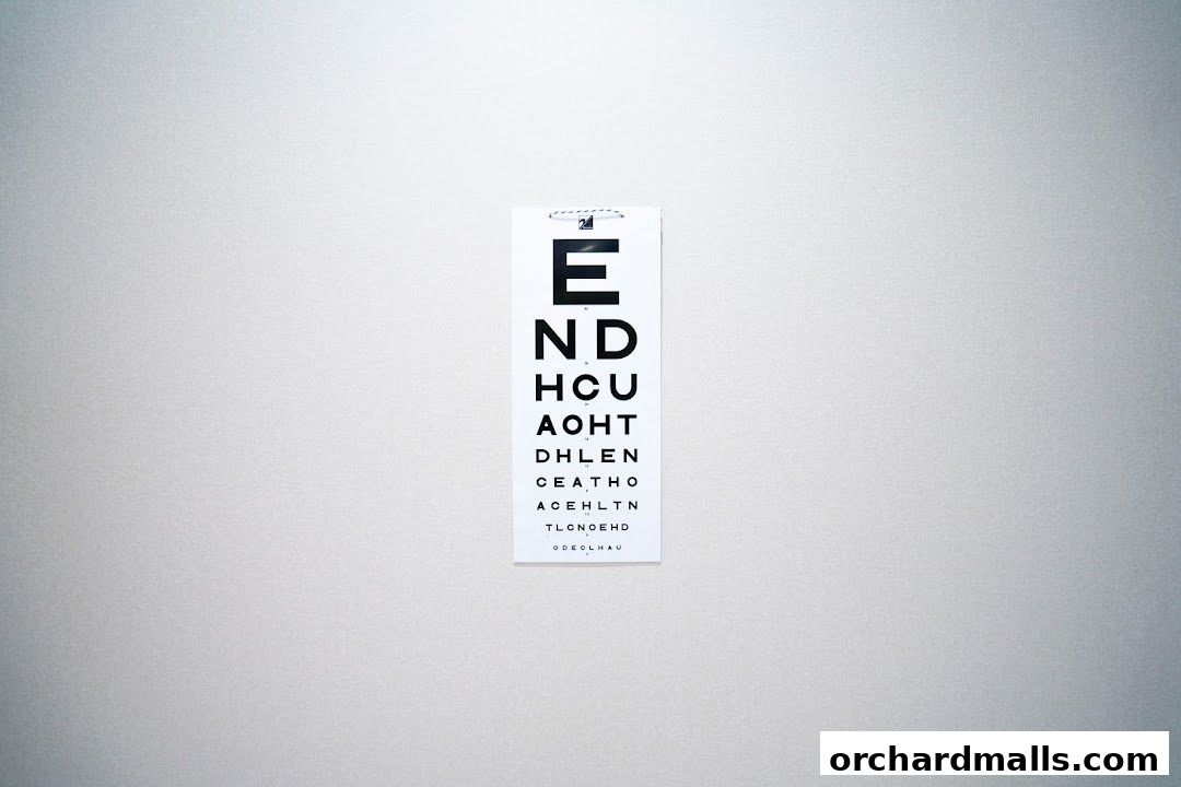 An eye chart with letters of decreasing size on a white background.
