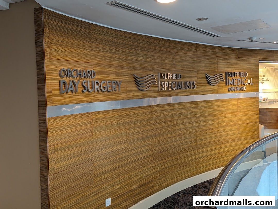 Signage for Nuffield Day Surgery, Specialists, and Medical Orchard.