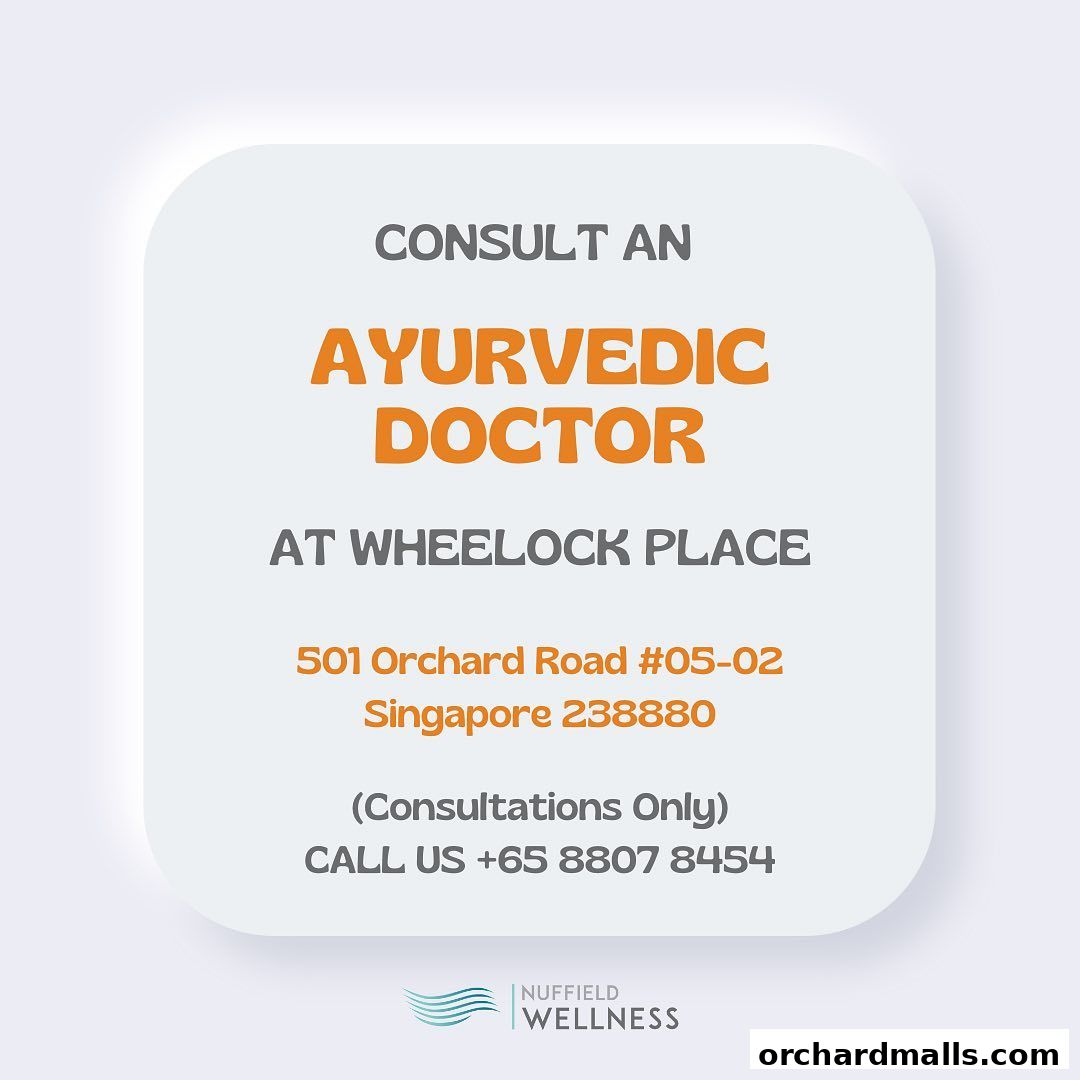 Advertisement for Nuffield Wellness Ayurvedic Clinic offering doctor consultations.
